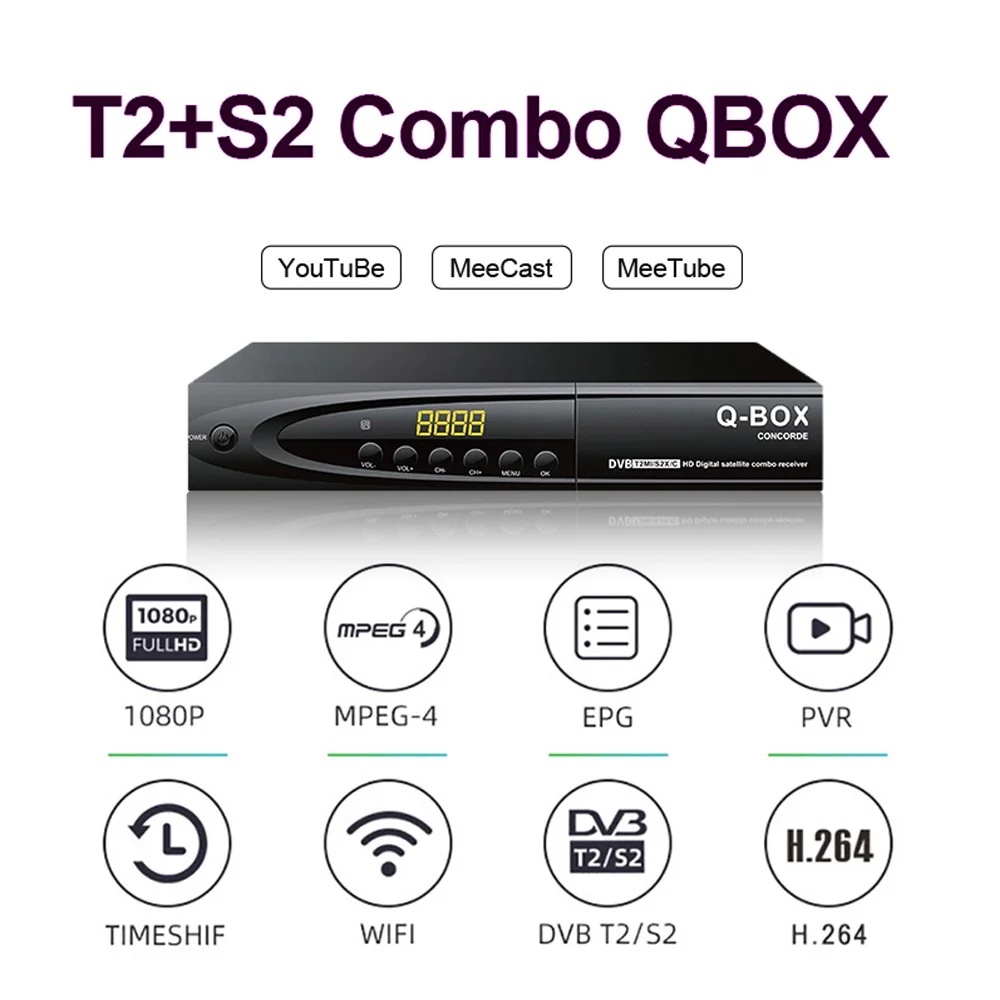 DVB T2 S2 Combo 2 в 1 цифровой тюнер QBOX спутниковый ТВ-приемник H264 ТВ-декодер 1080P Full HD PVR EPG T2 DVB S2 ТВ-приставка
DVB T2 S2 Combo 2 в 1 цифровой тюнер QBOX спутниковый ТВ-приемник H264 ТВ-декодер 1080P Full HD PVR EPG T2 DVB S2 ТВ-приставка