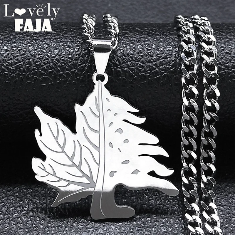Tree of life Leaves Shape Hip Hop Necklace for Women Men Stainless Steel Grunge Punk Necklaces Aesthetic Jewelry collares mujer
Tree of life Leaves Shape Hip Hop Necklace for Women Men Stainless Steel Grunge Punk Necklaces Aesthetic Jewelry collares mujer
