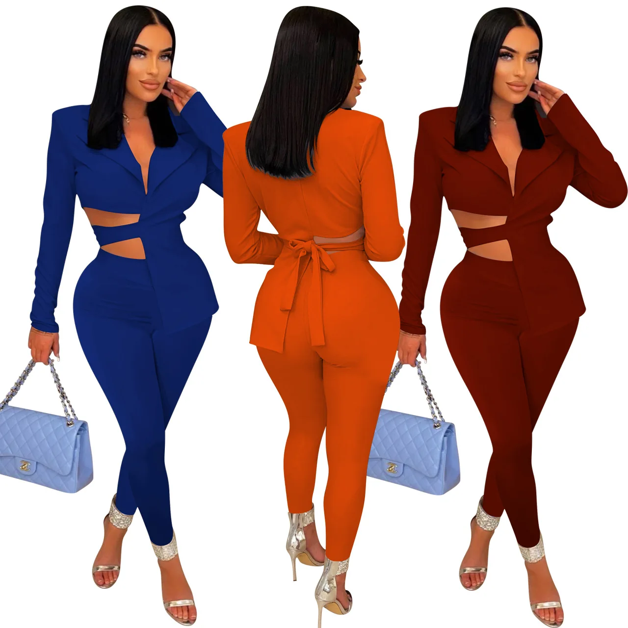 Женский Повседневный костюм YD8663, осенне-зимний новый однотонный комплект из двух предметов с длинными рукавами и асимметричной завязкой на талии + брюки
Женский Повседневный костюм YD8663, осенне-зимний новый однотонный комплект из двух предметов с длинными рукавами и асимметричной завязкой на талии + брюки