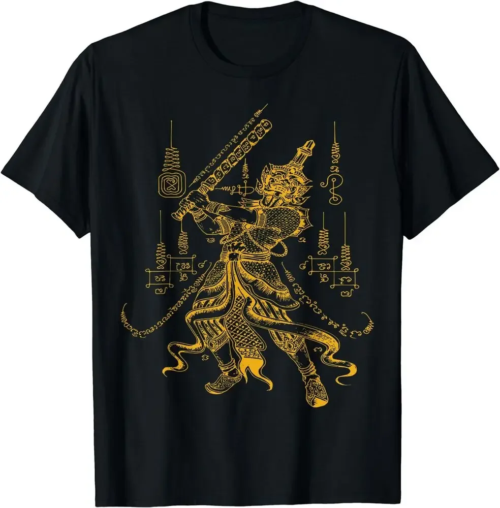 Sawadee Thai Traditional Sak Yant Twin Tigers Muay Shirts Y2K tops Unisex Summer Short Sleeve