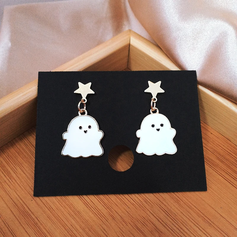 Metal Cute Little Ghost Drop Earrings for Women White Star Elf Drop Earrings Statement Earrings Gifts for Girls Wholesale B-2
Metal Cute Little Ghost Drop Earrings for Women White Star Elf Drop Earrings Statement Earrings Gifts for Girls Wholesale B-2