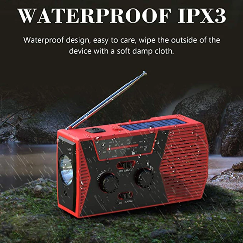 Solar Hand Crank RADIO Receiver Mini Portable AM/FM Weather Radio With Multifunctional Flashlight Emergency Power Supply
Solar Hand Crank RADIO Receiver Mini Portable AM/FM Weather Radio With Multifunctional Flashlight Emergency Power Supply