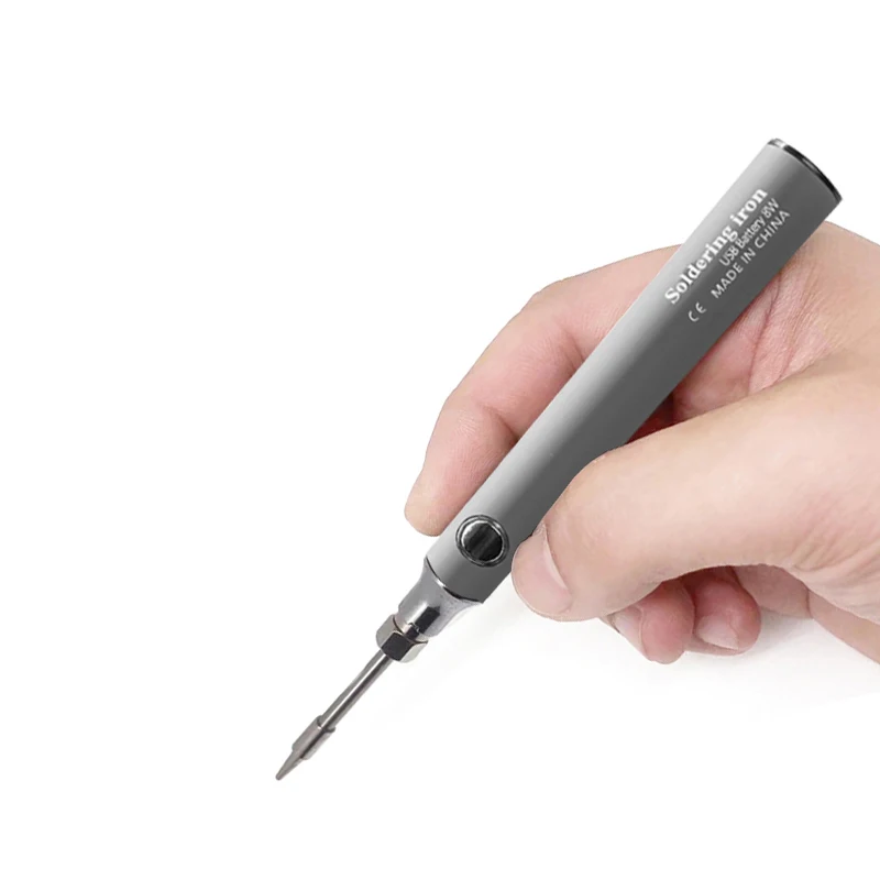 5V new grey USB portable rechargeable 8W internal heating type soldering iron intelligent thermostat dormant soldering gun
5V new grey USB portable rechargeable 8W internal heating type soldering iron intelligent thermostat dormant soldering gun