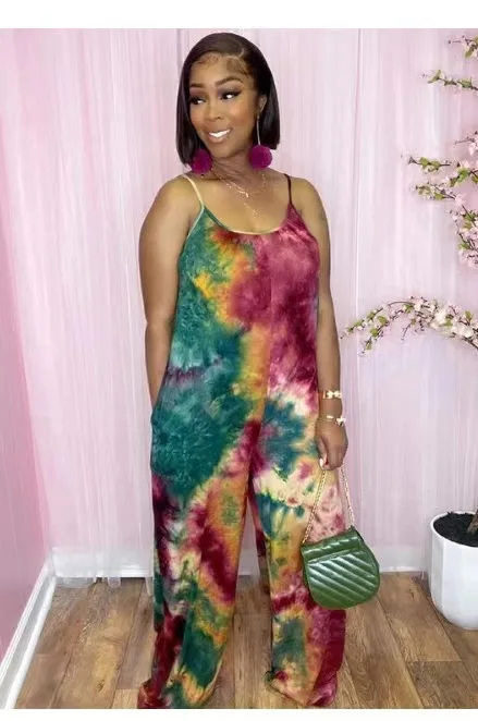 Women Tie Dye Strap Sleeveless Wide Leg Loose Jumpsuit 2022 Casual Oversized One Piece Set Overalls
Women Tie Dye Strap Sleeveless Wide Leg Loose Jumpsuit 2022 Casual Oversized One Piece Set Overalls