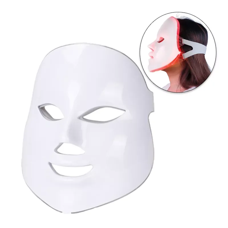 

Электрическая светодиодная маска для лица 7 цветов фотонная терапия против акне удаление морщин омоложение кожи уход за лицом красота