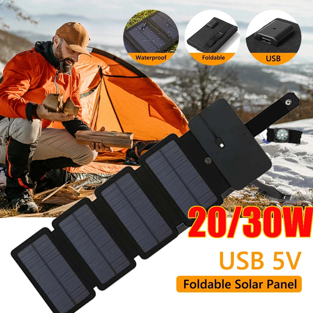 20/30W Solar Power Folding Solar Cells Charger USB Output Outdoor Adventure Portable Solar Panels fo Phone Solar Battery Charger
20/30W Solar Power Folding Solar Cells Charger USB Output Outdoor Adventure Portable Solar Panels fo Phone Solar Battery Charger
