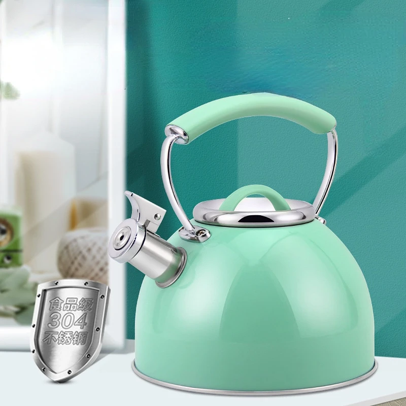 

Stainless Steel Kettle Gas Stoves Pet Kitchen Portable Kettle with Whistle Teapots To Boil Water Kitchen Supplies
