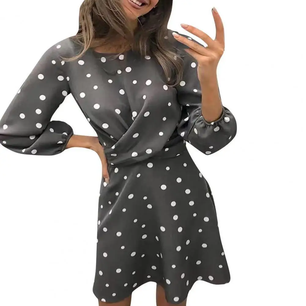 O-neck Long Sleeve Mini Dress High Cut Dot Print Waist Tight Women Dress Female Clothing
O-neck Long Sleeve Mini Dress High Cut Dot Print Waist Tight Women Dress Female Clothing