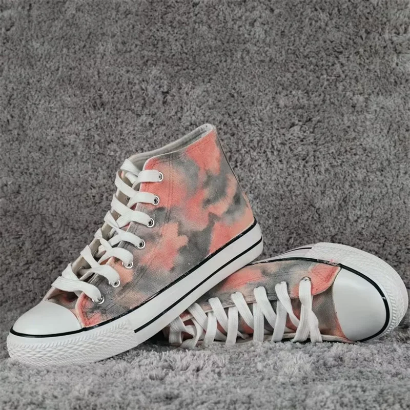 Thick bottom waterproof table handmade custom canvas shoes lace-up high top graffiti casual shoes women's large size 35-44
Thick bottom waterproof table handmade custom canvas shoes lace-up high top graffiti casual shoes women's large size 35-44