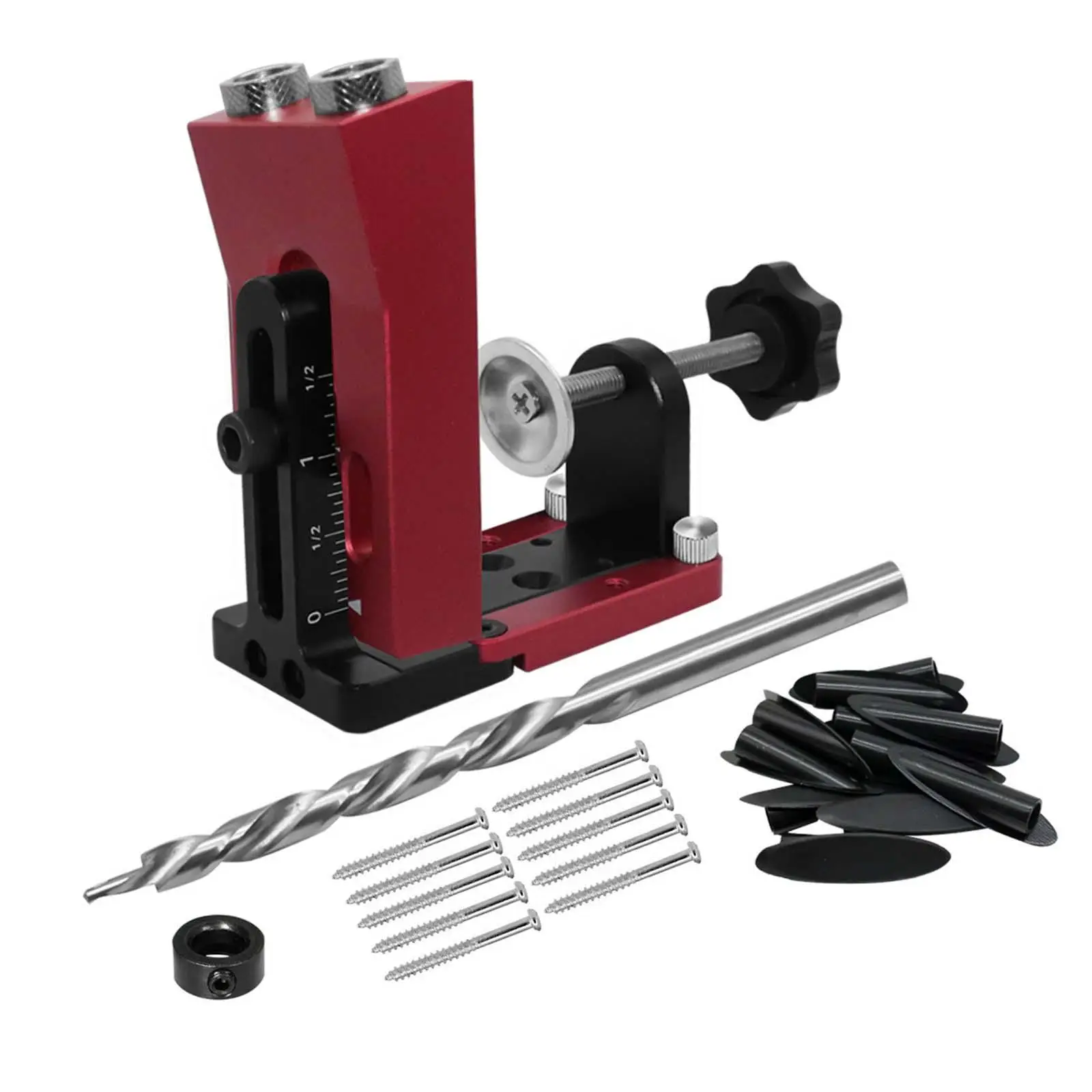 Pocket Hole Jig Punching Positioning Wood Dowel Hole Drilling Guide 9.5mm Woodworking Inclined Hole Locator Dowel Hole Jig
Pocket Hole Jig Punching Positioning Wood Dowel Hole Drilling Guide 9.5mm Woodworking Inclined Hole Locator Dowel Hole Jig