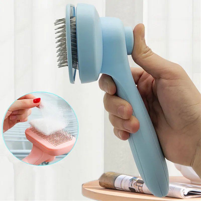 Pet needle comb cat dog comb one button comb artifact cleaning and beauty self-cleaning comb cleaner to remove floating hair
Pet needle comb cat dog comb one button comb artifact cleaning and beauty self-cleaning comb cleaner to remove floating hair
