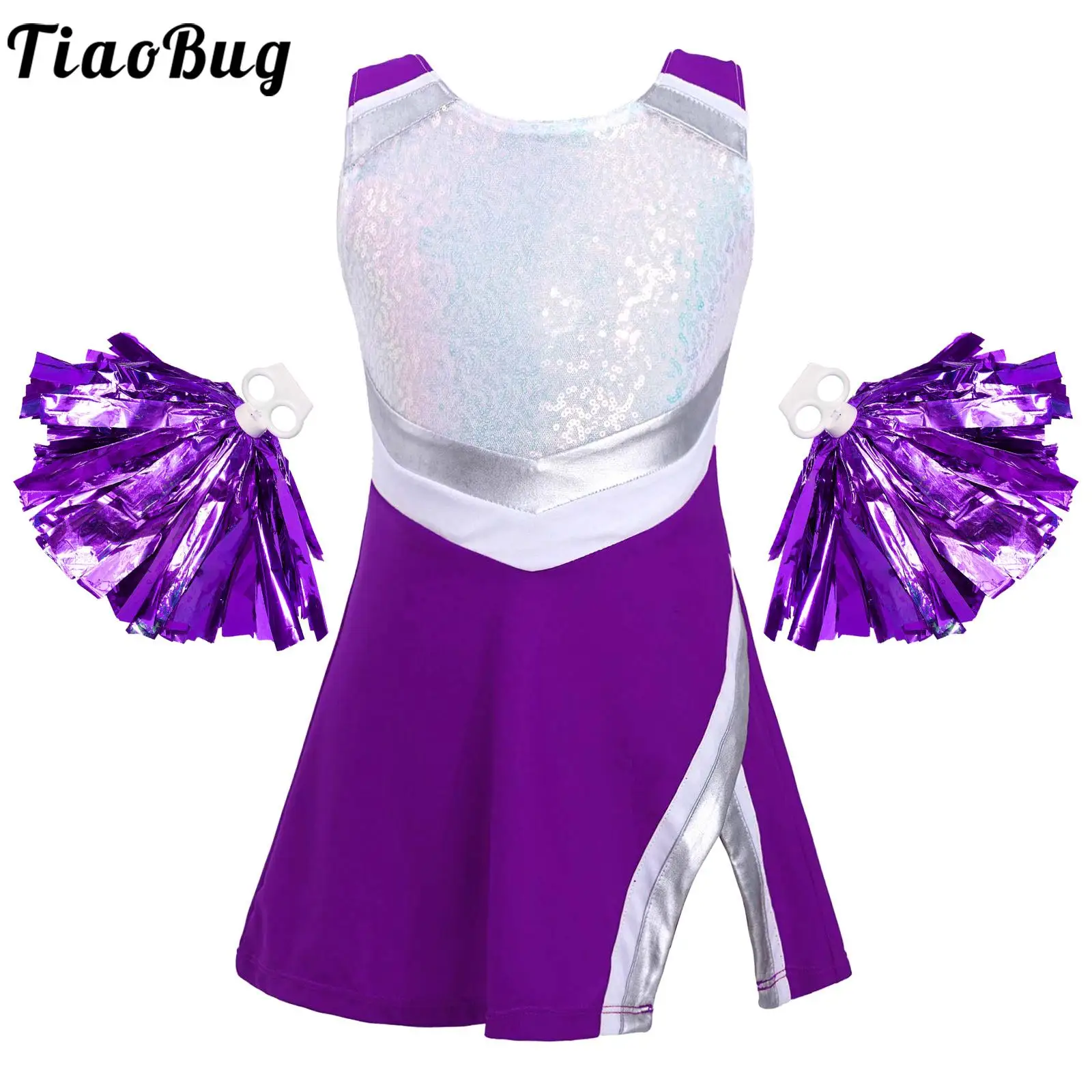 Girls Cheer Leader Cheerleading Costume Schoolgirl Uniform Carnival Party Halloween Costume Dress with Pompoms Dancewear Outfits
Girls Cheer Leader Cheerleading Costume Schoolgirl Uniform Carnival Party Halloween Costume Dress with Pompoms Dancewear Outfits