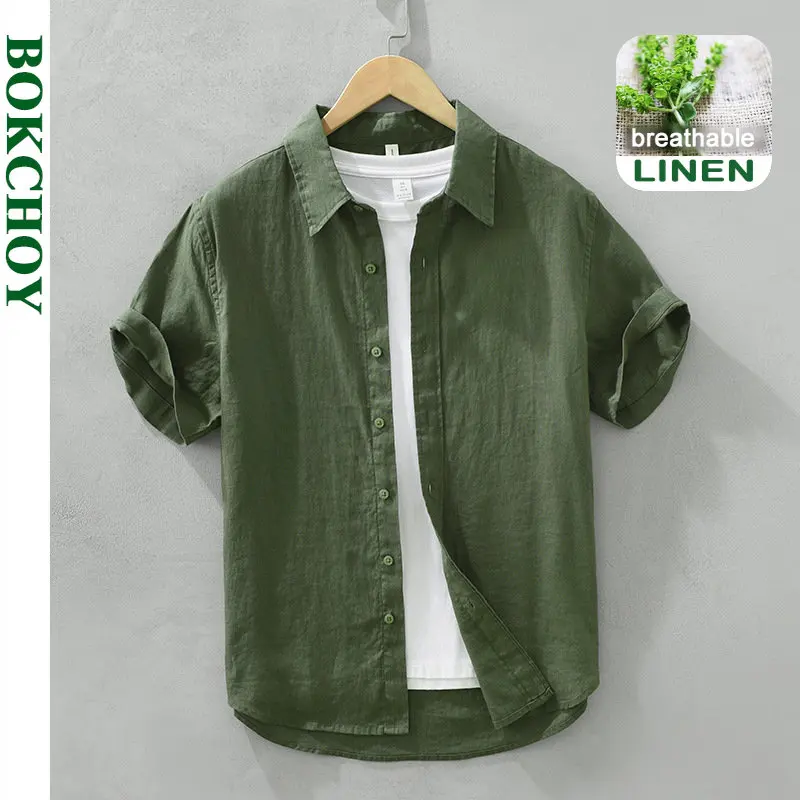 2023 Summer New 100% Linen Casual Shirt for Men Clothing Thin Breathable Streetwear C2752
2023 Summer New 100% Linen Casual Shirt for Men Clothing Thin Breathable Streetwear C2752