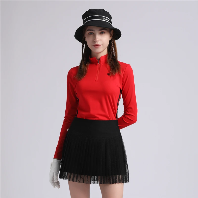 Swan Love Golf Ladies Apparel Long Sleeve Golf Shirt Zip Up Stand Collar Golf Top for Women Fall Lace Pleated Skirt Shorts
Swan Love Golf Ladies Apparel Long Sleeve Golf Shirt Zip Up Stand Collar Golf Top for Women Fall Lace Pleated Skirt Shorts