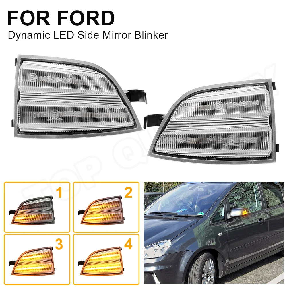 For Ford Focus 2 MK2 2004-2008 C-MAX Dynamic LED Side Mirror Wing Rearview Turn Signal Light Indicator Blinker Lamp
For Ford Focus 2 MK2 2004-2008 C-MAX Dynamic LED Side Mirror Wing Rearview Turn Signal Light Indicator Blinker Lamp
