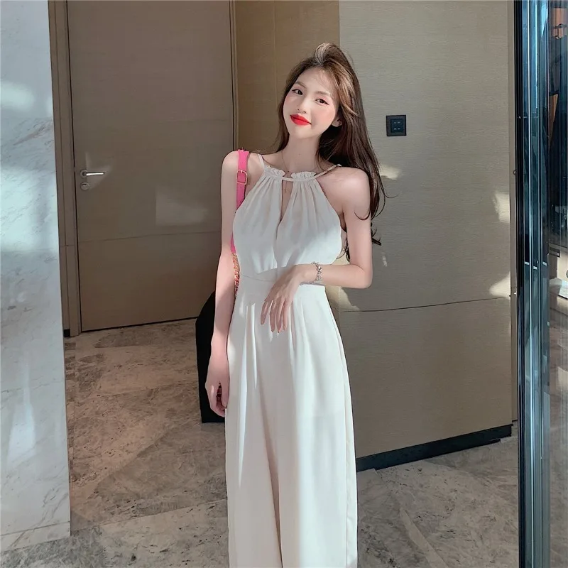 New High Waist Wide Leg Jumpsuit Women White Open Back Jumpsuit Summer 2021 Elegant Long Robe Fashion Streetwear Casual Homewear
New High Waist Wide Leg Jumpsuit Women White Open Back Jumpsuit Summer 2021 Elegant Long Robe Fashion Streetwear Casual Homewear