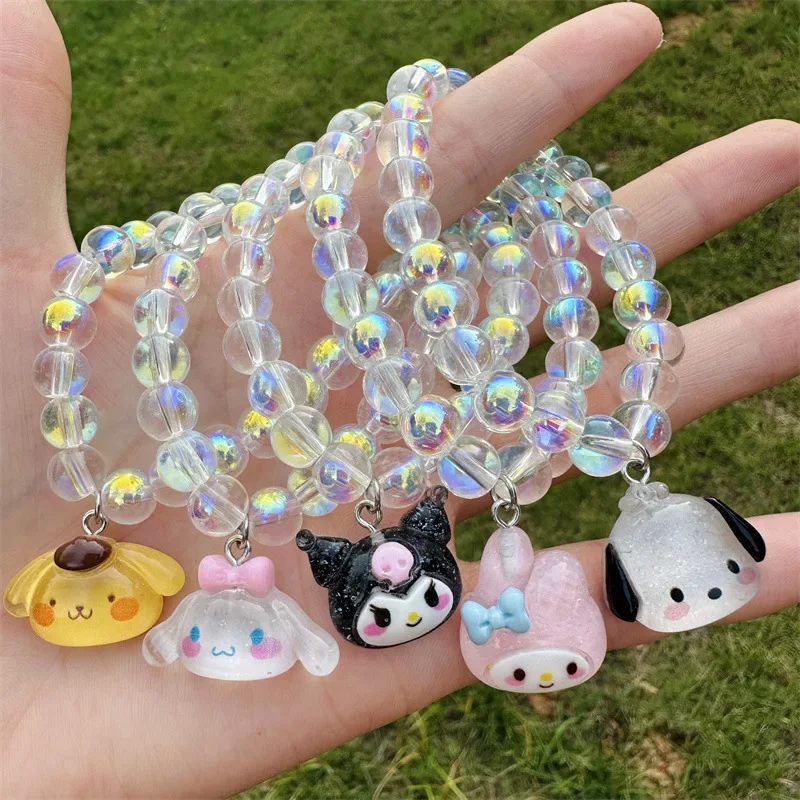 Sanrio Anime Cinnamoroll Hello kitty Kuromi Cartoon Bracelets Women Chain Party Wedding Jewelry Holiday Gifts Girl Elastic Rope
Sanrio Anime Cinnamoroll Hello kitty Kuromi Cartoon Bracelets Women Chain Party Wedding Jewelry Holiday Gifts Girl Elastic Rope