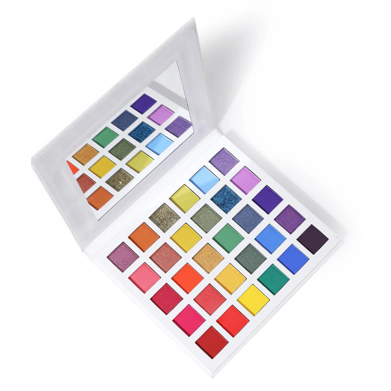 30 Color Square Hole Rainbow Vibrant Eye Shadow Palette Low MOQ Customized Private Label Pigmentation Eyeshadow Palette
30 Color Square Hole Rainbow Vibrant Eye Shadow Palette Low MOQ Customized Private Label Pigmentation Eyeshadow Palette