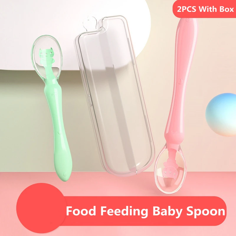 Baby New Food Feeding Spoon Silicone Soft Cartoon Cat Thermal Spoon Infant Newborn Tableware Utensil With Box Toddler Cutlery
Baby New Food Feeding Spoon Silicone Soft Cartoon Cat Thermal Spoon Infant Newborn Tableware Utensil With Box Toddler Cutlery