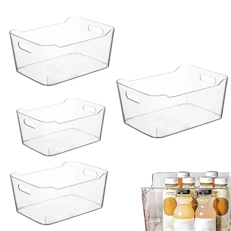 Clear Storage Bins 4pcs Pantry Organizer Freezer Bins With Handle Versatile For Room Garage Bathroom Bedroom Etc
Clear Storage Bins 4pcs Pantry Organizer Freezer Bins With Handle Versatile For Room Garage Bathroom Bedroom Etc