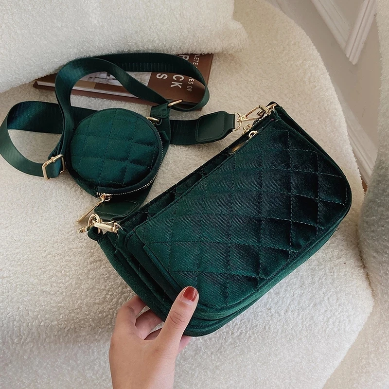 Golden Velvet Three-piece Suit Shoulder Bag for Women Brand Handbag Clutch Purses Winter Crossbody Bag Female Travel Totes
Golden Velvet Three-piece Suit Shoulder Bag for Women Brand Handbag Clutch Purses Winter Crossbody Bag Female Travel Totes