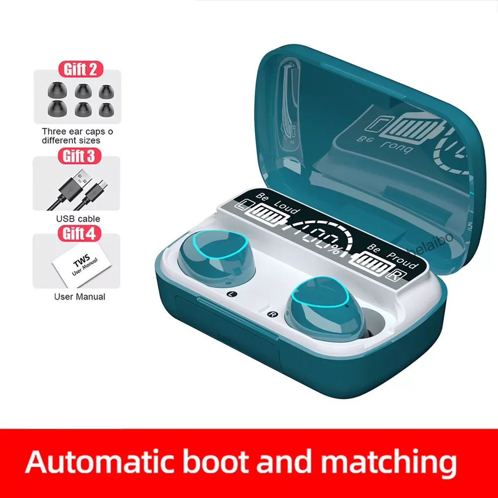 2022/M10 Bluetooth V5.1 Earphones 9D HiFi Setero Wireless Headphones TWS Headset 2000mAh Charge Box Noise Canceling Earbuds With
2022/M10 Bluetooth V5.1 Earphones 9D HiFi Setero Wireless Headphones TWS Headset 2000mAh Charge Box Noise Canceling Earbuds With