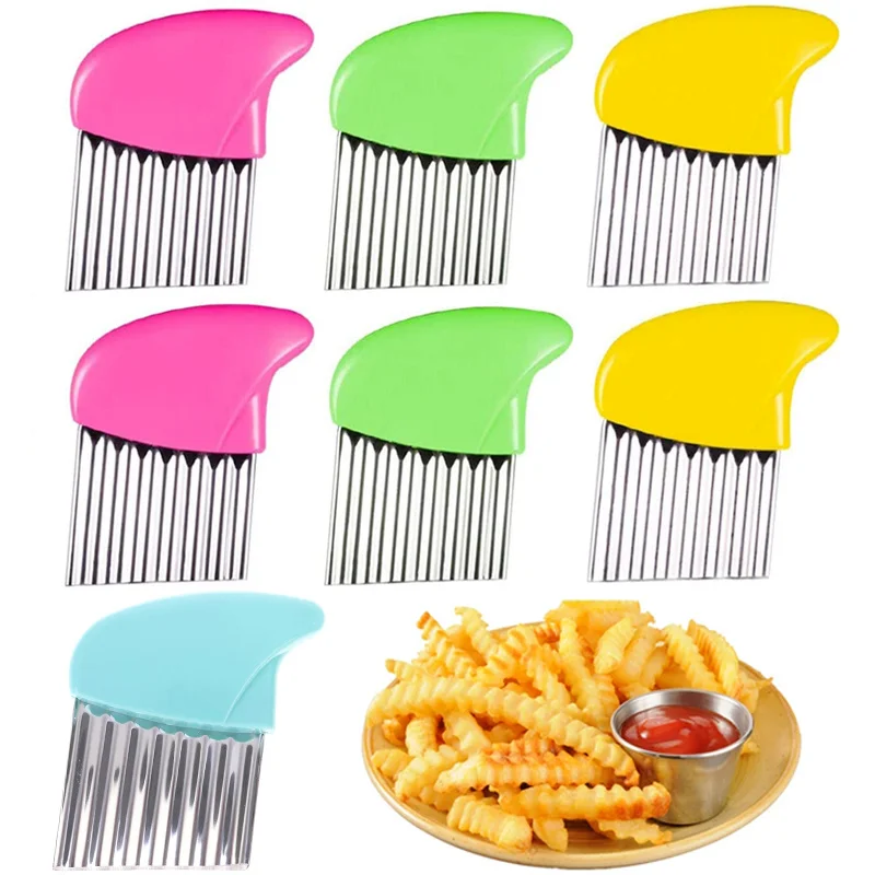 Potato Cutter Wavy French Fries Cutter Stainless Steel Potato Chopper Veggie Slicer Kitchen Gadgets Cutter
Potato Cutter Wavy French Fries Cutter Stainless Steel Potato Chopper Veggie Slicer Kitchen Gadgets Cutter