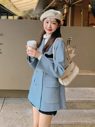 Blue jacket women's short spring and autumn clothes new loose jacket jacket square collar outer wear work wear professional wear
Blue jacket women's short spring and autumn clothes new loose jacket jacket square collar outer wear work wear professional wear