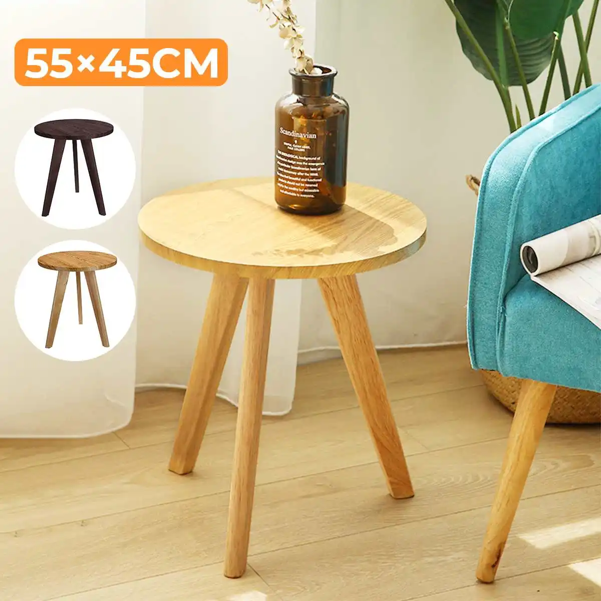 40x45cm Solid Wood Round Side Table Wooden End Table Coffee Table Nightstand Small Tables for Living Room Bedroom
40x45cm Solid Wood Round Side Table Wooden End Table Coffee Table Nightstand Small Tables for Living Room Bedroom