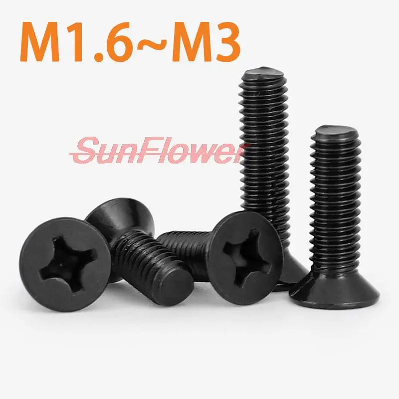M1.6 M2 M2.5 M3 Mini Micro Small Black 304 Stainless Steel Cross Phillips Flat Countersunk Head Screw Bolt for Laptop Computer
M1.6 M2 M2.5 M3 Mini Micro Small Black 304 Stainless Steel Cross Phillips Flat Countersunk Head Screw Bolt for Laptop Computer