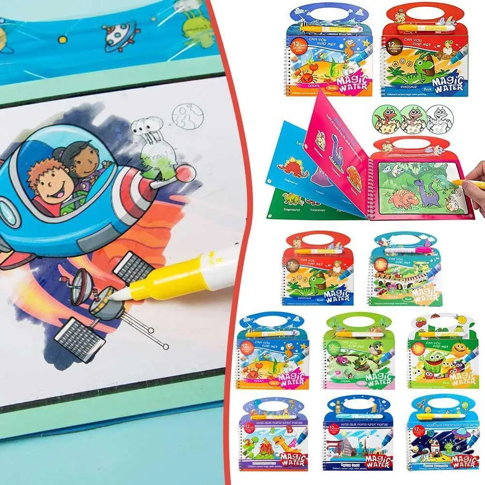 Children Magic Water Painting Book Reusable Graffiti Drawing Board Cartoon Animal Fruit Space Kids Sensory Early Education Toys
Children Magic Water Painting Book Reusable Graffiti Drawing Board Cartoon Animal Fruit Space Kids Sensory Early Education Toys