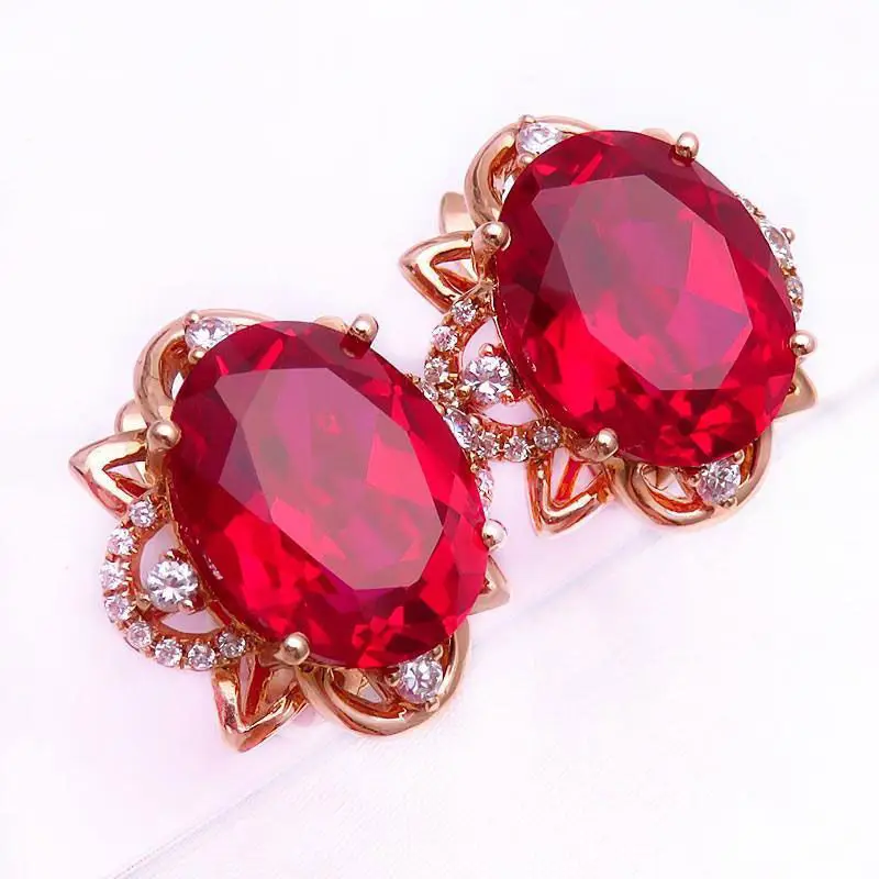 Russian Purple Gold Inlaid Redstone Earrings Luxury Luxury Temperament Korean Style Color Gold Rose Gold Earrings Fashion
Russian Purple Gold Inlaid Redstone Earrings Luxury Luxury Temperament Korean Style Color Gold Rose Gold Earrings Fashion