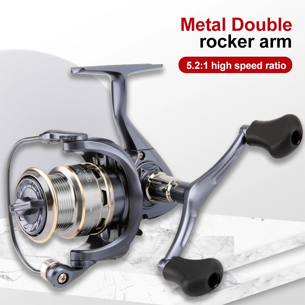 Lightweight Fishing Reel 1000-2000 Spinning Reel 8KG Max Drag 5.2:1 Ratio Double Rocker Arm Spinning Wheel for Carp Bass Fishing
Lightweight Fishing Reel 1000-2000 Spinning Reel 8KG Max Drag 5.2:1 Ratio Double Rocker Arm Spinning Wheel for Carp Bass Fishing