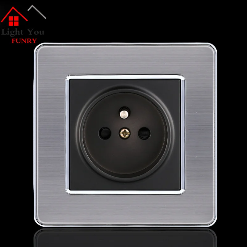 16A European Wall Socket Outlet 86 Type French Standard Wall Charger Adapter Stainless Steel Panel Kitchen Bedroom Plug Sockets
16A European Wall Socket Outlet 86 Type French Standard Wall Charger Adapter Stainless Steel Panel Kitchen Bedroom Plug Sockets