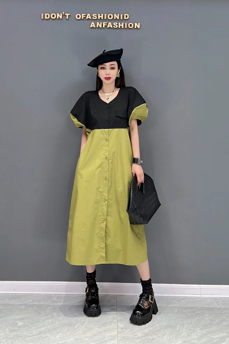 SuperAen 2022 Summer New Fashion Casual Cotton Linen V-neck Lantern Sleeve Mid-Calf A-LINE Dresses for Women
SuperAen 2022 Summer New Fashion Casual Cotton Linen V-neck Lantern Sleeve Mid-Calf A-LINE Dresses for Women