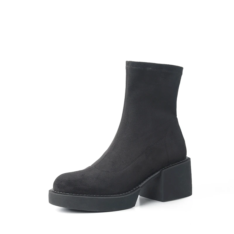 2022 autumn and winter Women ankle boots plus size 22-26cm flock upper chunky heel elastic boots for women fashion goth shoes
2022 autumn and winter Women ankle boots plus size 22-26cm flock upper chunky heel elastic boots for women fashion goth shoes