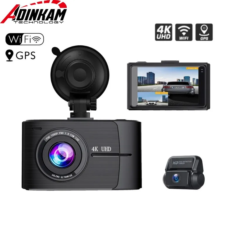 ADINKAM 4K 2160P UHD Dash Cam Dual Lens Car DVR Sony Sensor Built-In WIFI GPS Logger G-Sensor Motion Detection Video Recorder
ADINKAM 4K 2160P UHD Dash Cam Dual Lens Car DVR Sony Sensor Built-In WIFI GPS Logger G-Sensor Motion Detection Video Recorder