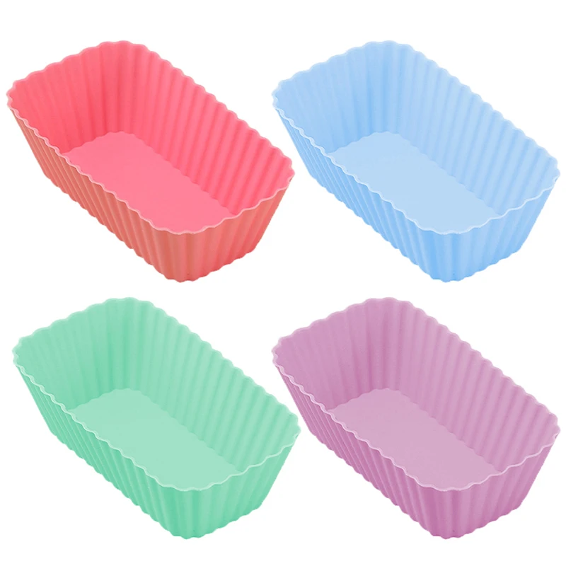 1/4Pcs Silicone Rectangular Reusable Cake Molds Jelly Baking Mould Cupcake Maker Muffin Cup Kitchen Pastry Tool
1/4Pcs Silicone Rectangular Reusable Cake Molds Jelly Baking Mould Cupcake Maker Muffin Cup Kitchen Pastry Tool