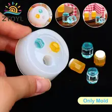 Mini Mold 1:12 Dollhouse Miniature Beverage Can Honey Pot Drink Bottle DIY Silicone Mold Doll House Home Decor(Only Mold)