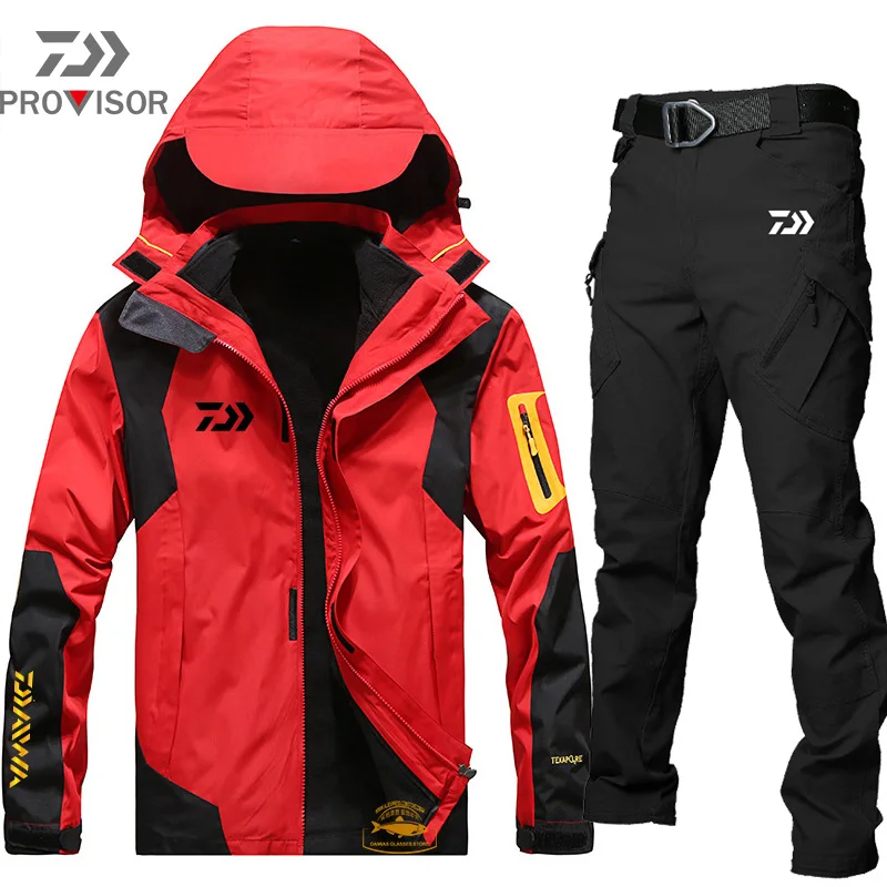 New Daiwa Fishing Suits Autumn Winter Outdoor Durable Waterproof Fishing Pants Tactics Military Man Fishing Clothings Jacket
New Daiwa Fishing Suits Autumn Winter Outdoor Durable Waterproof Fishing Pants Tactics Military Man Fishing Clothings Jacket