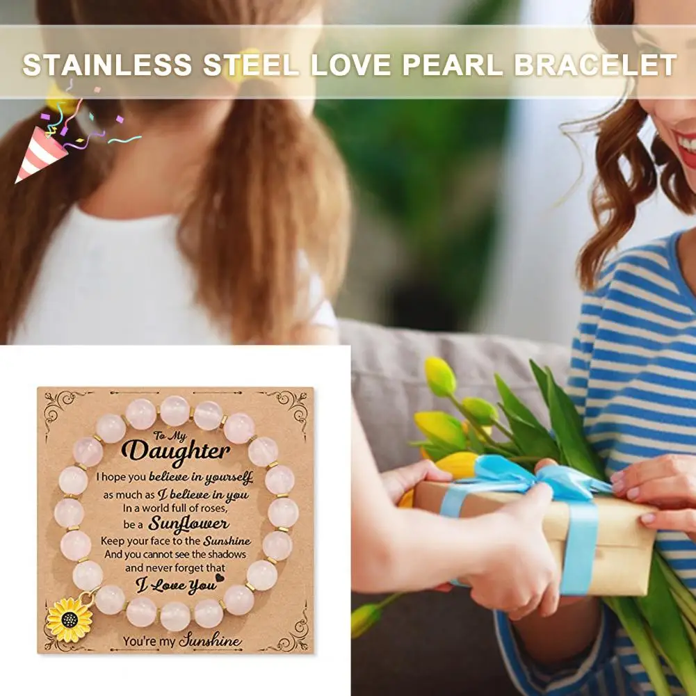 Sunflower Beaded Bracelet With Inspirational Card Girls Natural Stone Round Beads Bracelet Graduation Season Daughter Gift
Sunflower Beaded Bracelet With Inspirational Card Girls Natural Stone Round Beads Bracelet Graduation Season Daughter Gift