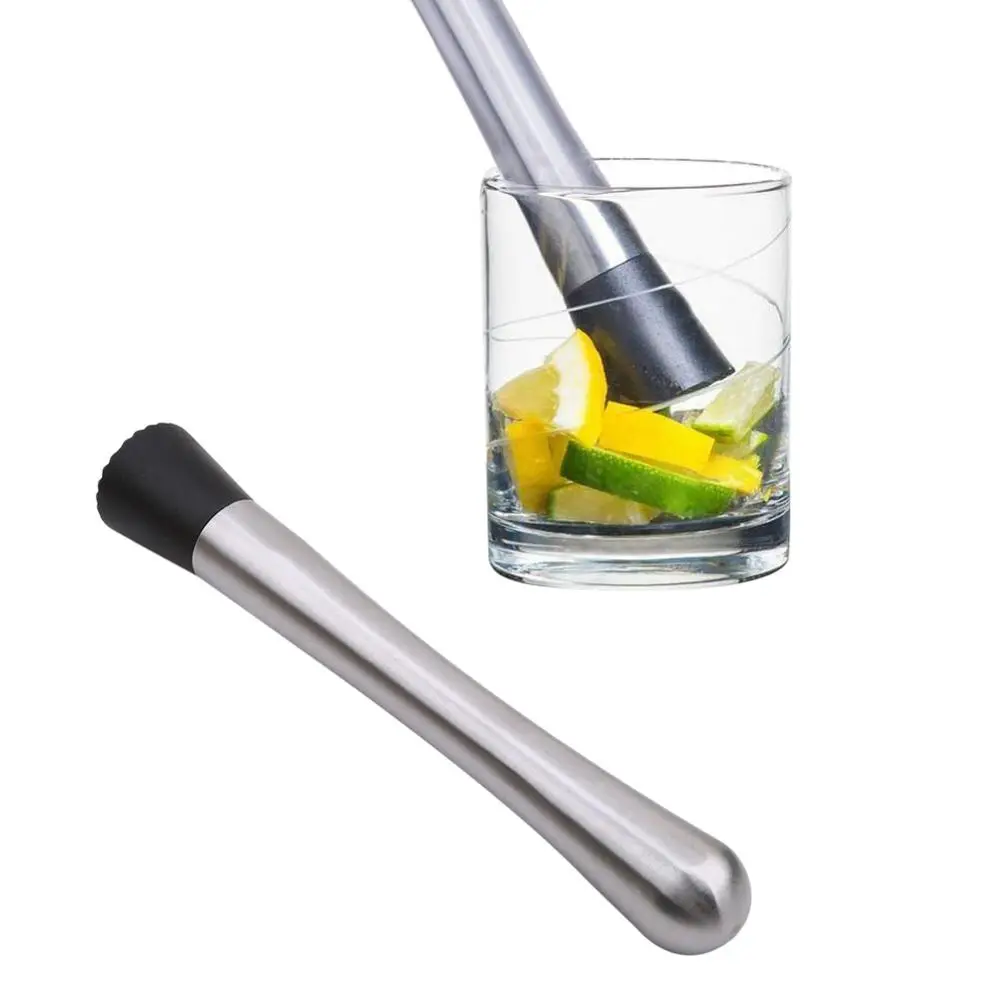Stainless Steel Wine Mixing Stick Cocktail Shaker Ice Crusher Hammer Barware Tool Bar Utensil Wine Drink Muddler Bar Accessories
Stainless Steel Wine Mixing Stick Cocktail Shaker Ice Crusher Hammer Barware Tool Bar Utensil Wine Drink Muddler Bar Accessories