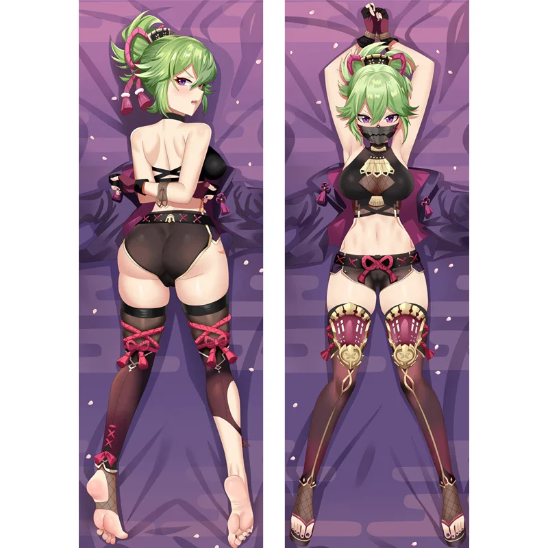 

Genshin Impact Kuki Shinobu Dakimakura Body Cosplay Anime Pillowcase Custom 2 Side Print Throw Soft Pillow Cover Otaku Gift