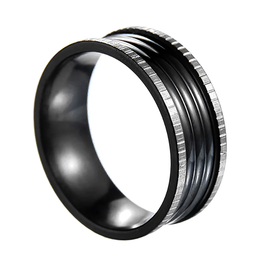 New Punk Rock Double Groove Stainless Steel Ring Black Brushed Finger Rings For Cool Male Party Birthday Jewelry Wholesale
New Punk Rock Double Groove Stainless Steel Ring Black Brushed Finger Rings For Cool Male Party Birthday Jewelry Wholesale