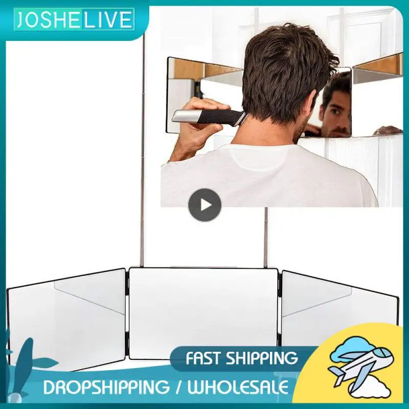 Portable 3 Way Mirror New Trifold Self Haircut Mirror 360-degree Viewing Angle Adjustable Trifold Mirror Home Make Up Accessor 
Portable 3 Way Mirror New Trifold Self Haircut Mirror 360-degree Viewing Angle Adjustable Trifold Mirror Home Make Up Accessor