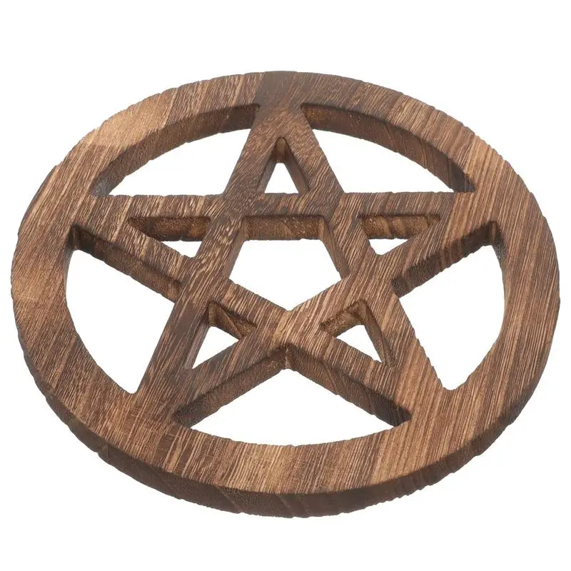 Wooden Altar Ornament Exquisite Wooden Altar Pentacle Cup Coaster Home Wall Hanging Pendant
Wooden Altar Ornament Exquisite Wooden Altar Pentacle Cup Coaster Home Wall Hanging Pendant