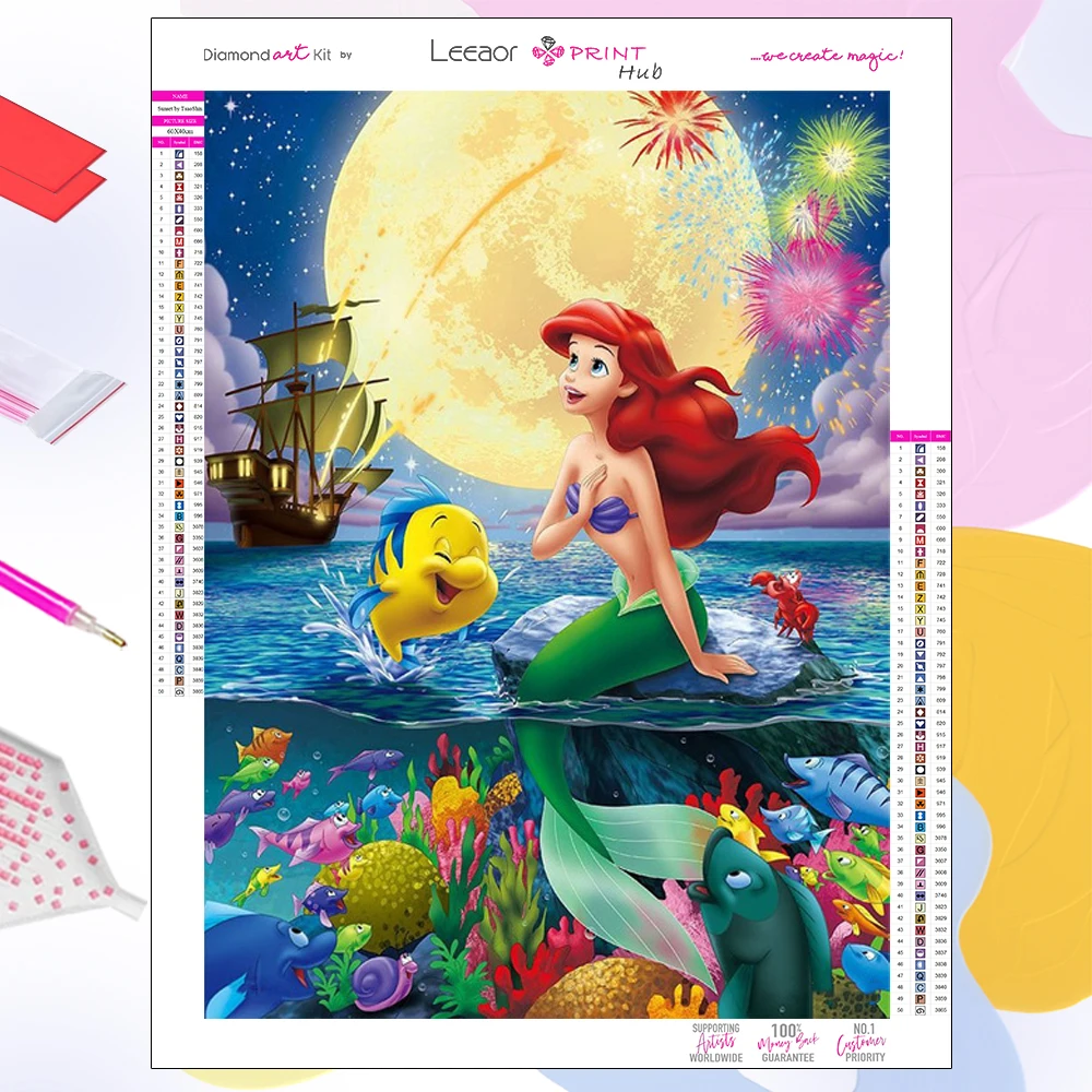 Disney Color Diamond Painting Cartoon Mermaid Full Diamond Mosaic Embroidery Cross Stitch Diamond Painting Kits Home Decorations
Disney Color Diamond Painting Cartoon Mermaid Full Diamond Mosaic Embroidery Cross Stitch Diamond Painting Kits Home Decorations
