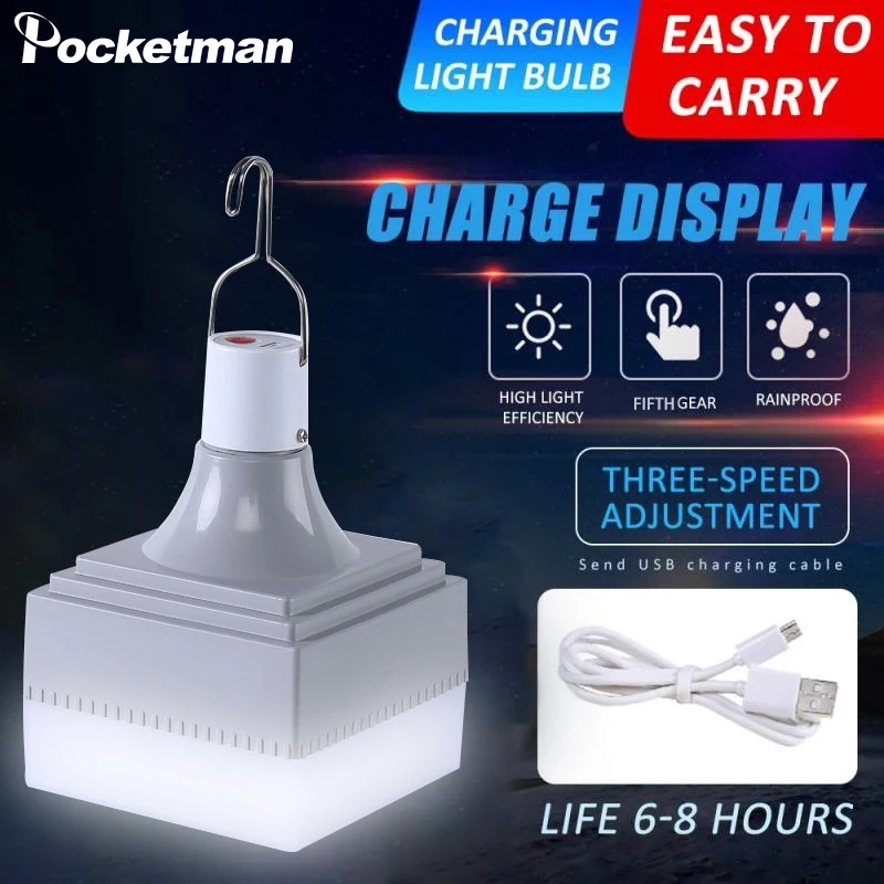 Портативная лампочка, водонепроницаемая, USB-зарядка, беспроводная лампа для экстренного освещения
Портативная лампочка, водонепроницаемая, USB-зарядка, беспроводная лампа для экстренного освещения