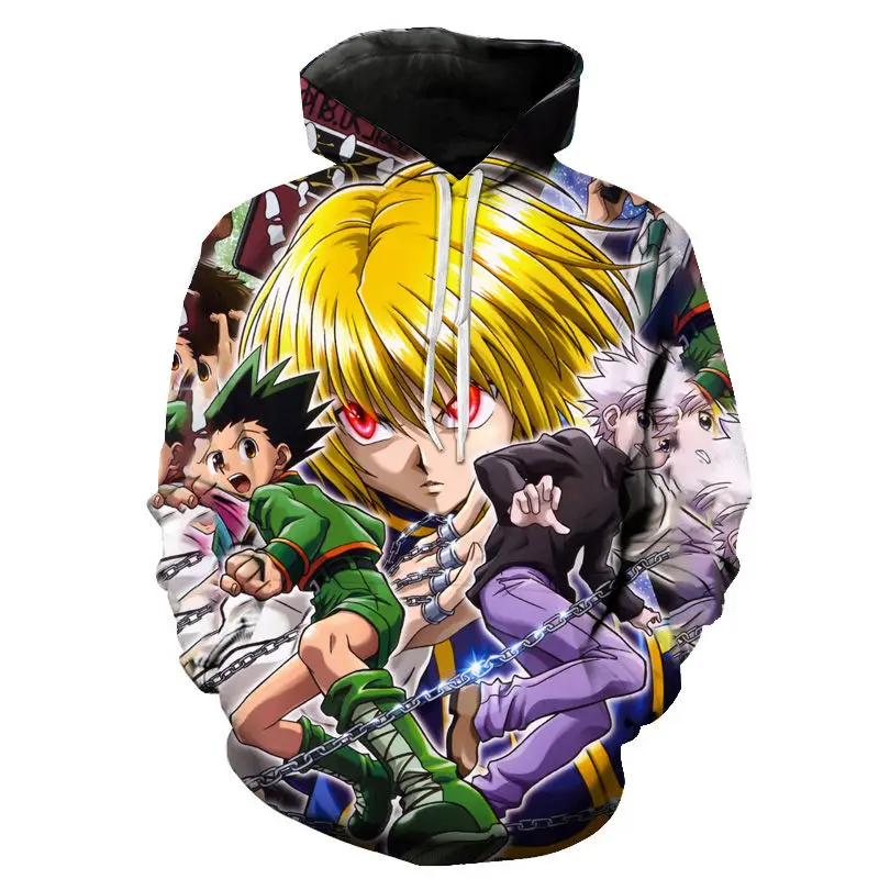 Толстовка с капюшоном Hunter X Hunter для мужчин и женщин, уличная одежда с 3D принтом, худи, свитшот, пуловер, пальто
Толстовка с капюшоном Hunter X Hunter для мужчин и женщин, уличная одежда с 3D принтом, худи, свитшот, пуловер, пальто