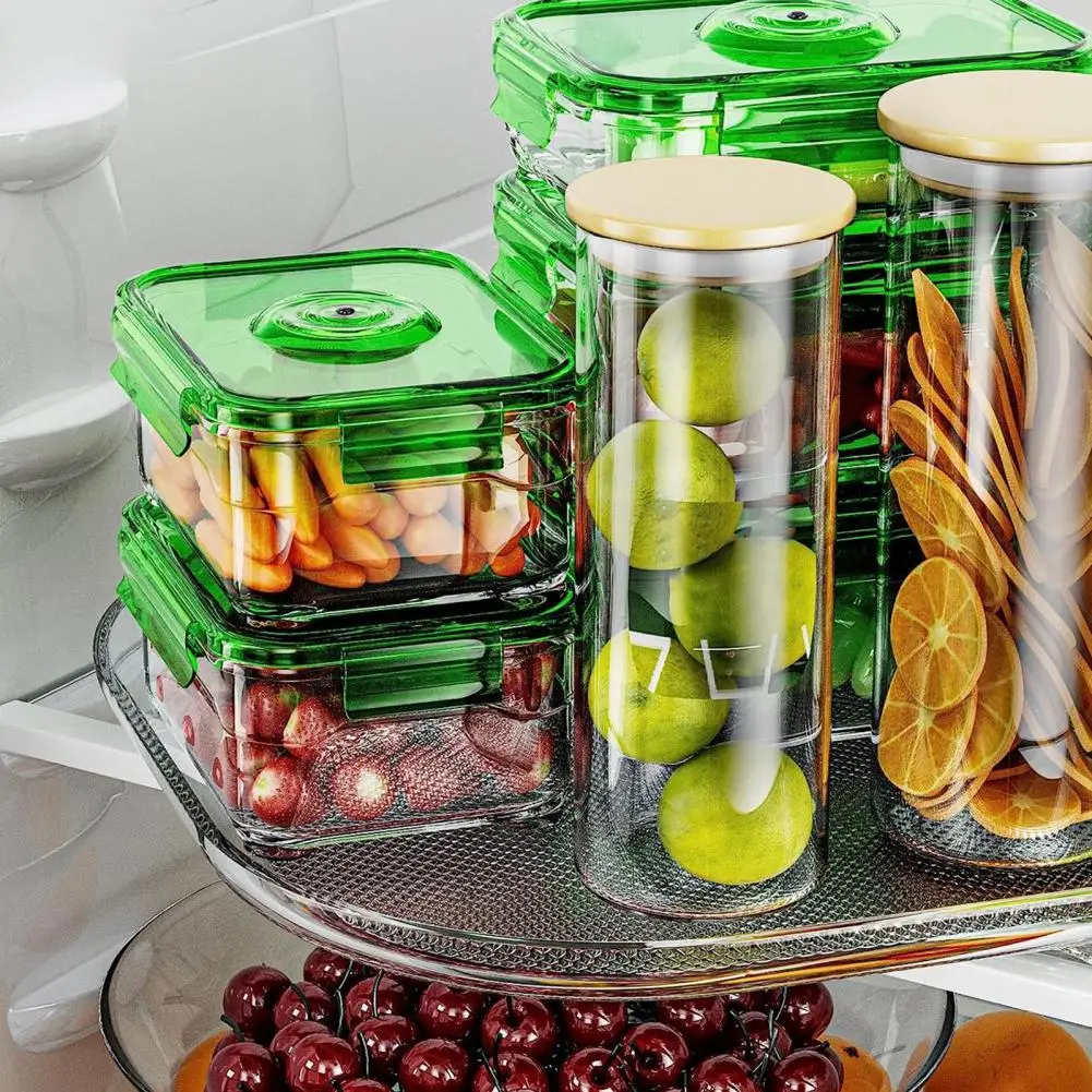 Turntable Organizer Tray 360-Degree Rotatable Transparent Rectangular Fridge Organizer Tray Kitchen Supplies
Turntable Organizer Tray 360-Degree Rotatable Transparent Rectangular Fridge Organizer Tray Kitchen Supplies